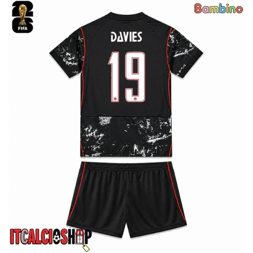 Canada Alphonso Davies #19 Seconda Maglia Bambino Mondiali 2026 Manica Corta (+ Pantaloni corti)